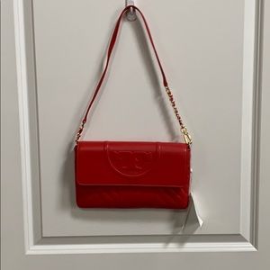 Tory Burch Alexa Poppy Orange Clutch